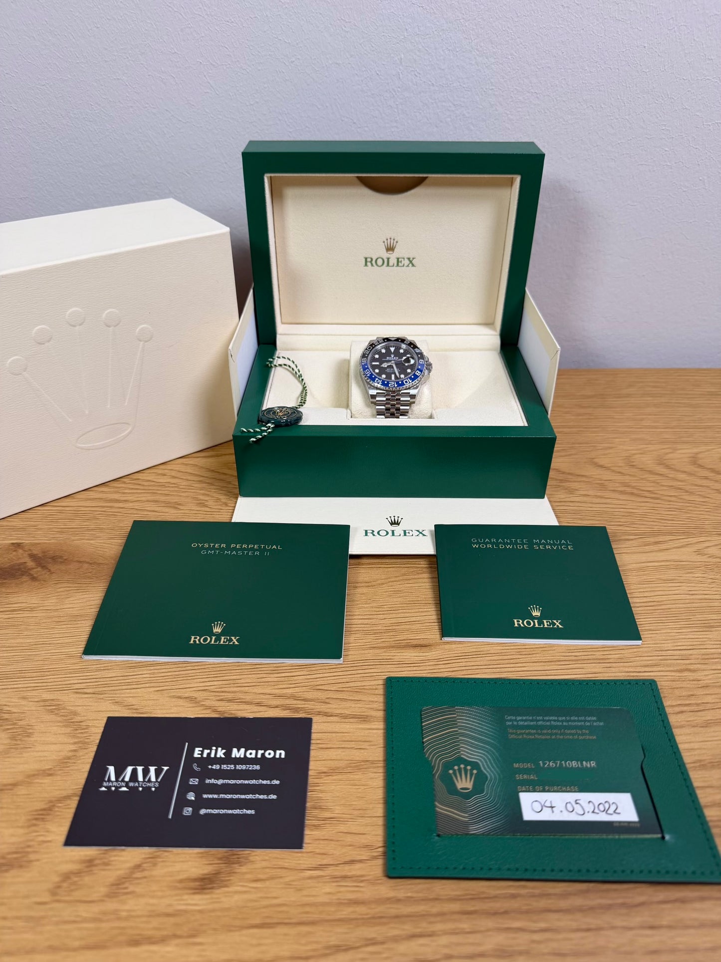Rolex GMT Master 2 "Batgirl" 126710BLNR / 2022 / Full Set / Top Zustand