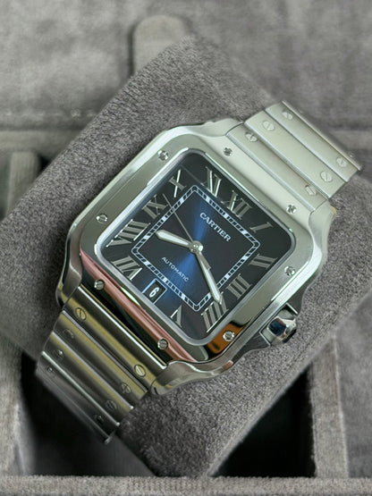 Cartier Santos Large Weiß WSSA0030 / 2022 / Full Set / Top Zustand