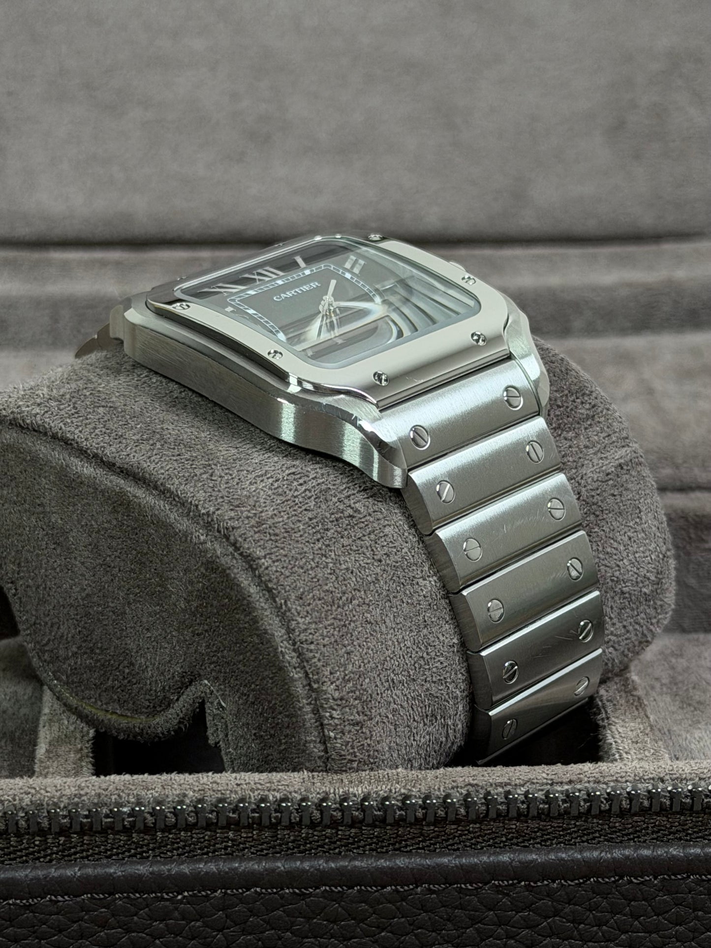 Cartier Santos Large Weiß WSSA0030 / 2022 / Full Set / Top Zustand