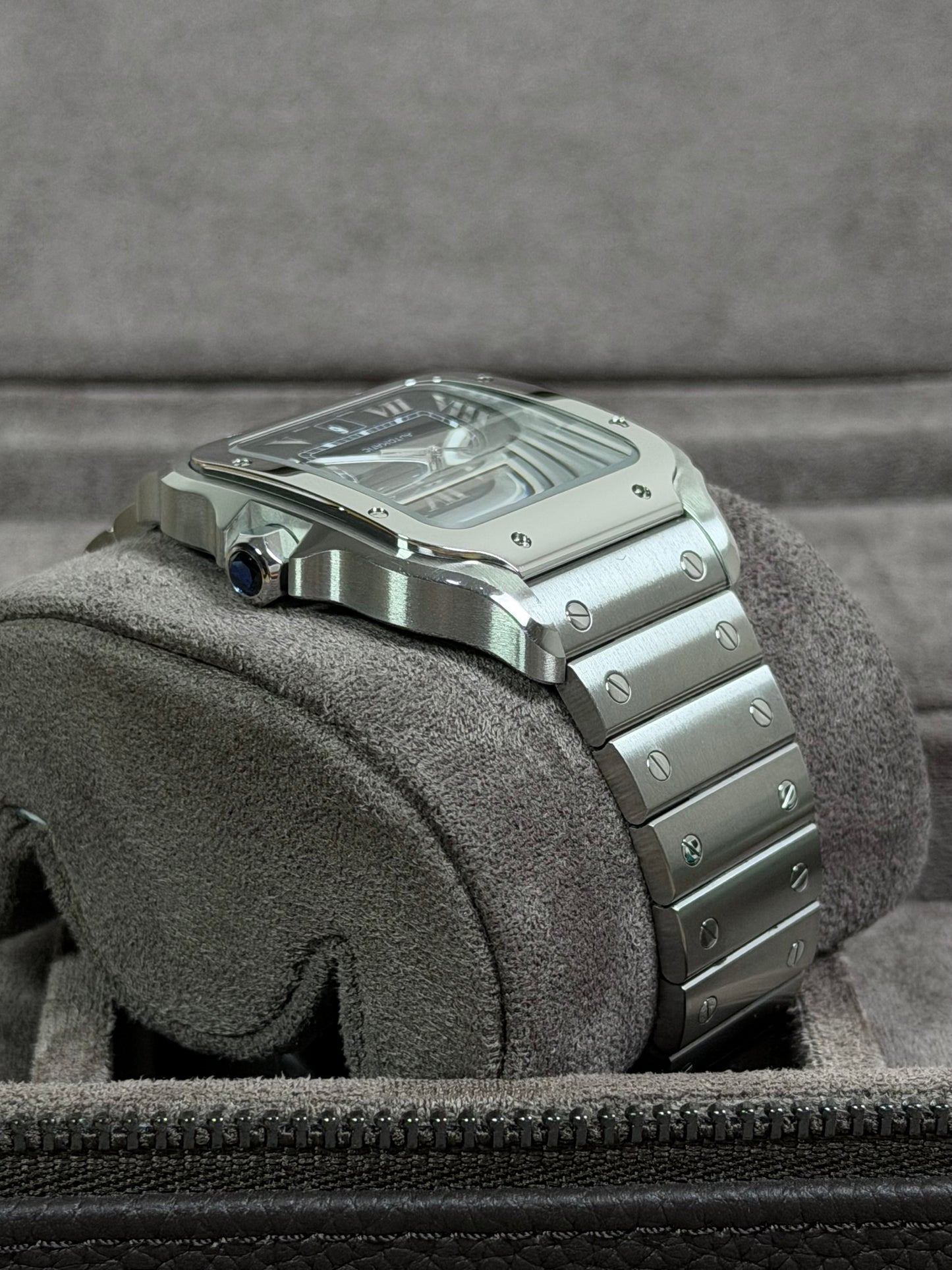 Cartier Santos Large Weiß WSSA0030 / 2022 / Full Set / Top Zustand