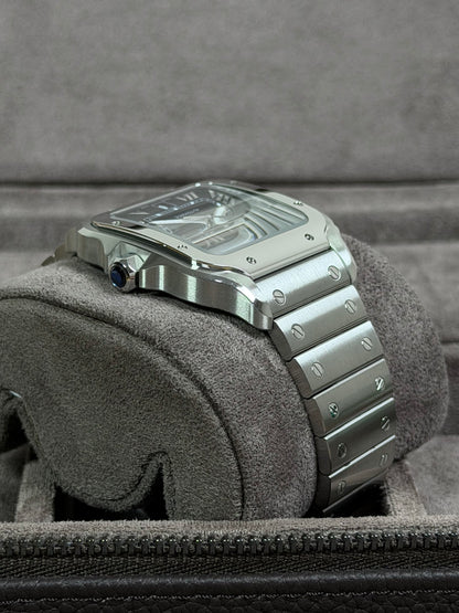Cartier Santos Large Weiß WSSA0030 / 2022 / Full Set / Top Zustand