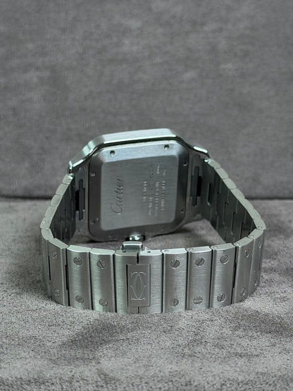 Cartier Santos Large Weiß WSSA0030 / 2022 / Full Set / Top Zustand