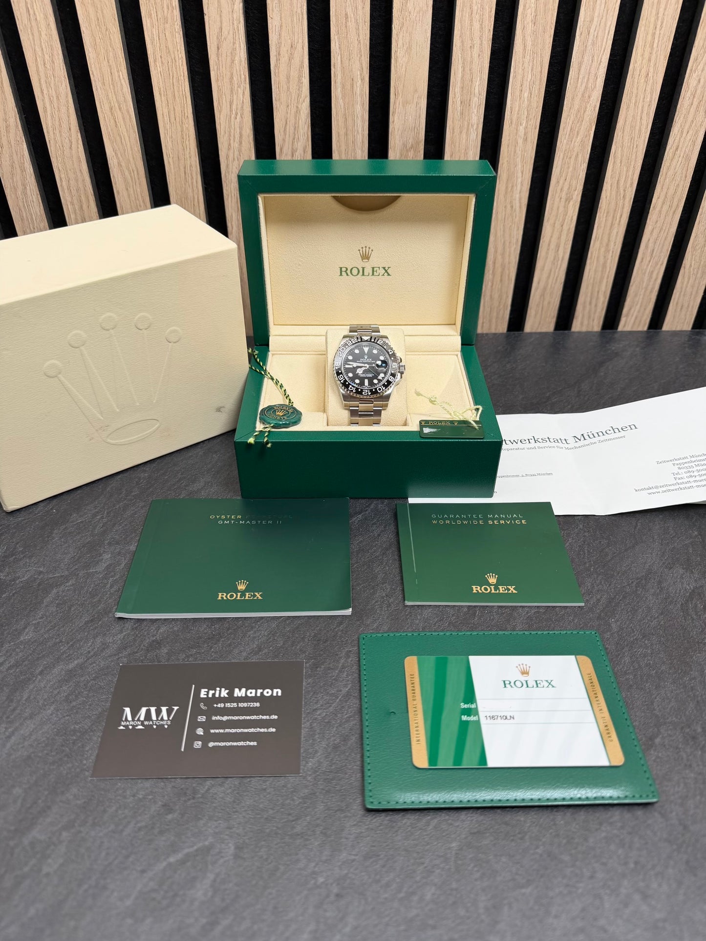 Rolex GMT Master 2 116710LN / 2015 / Full Set / Top Zustand