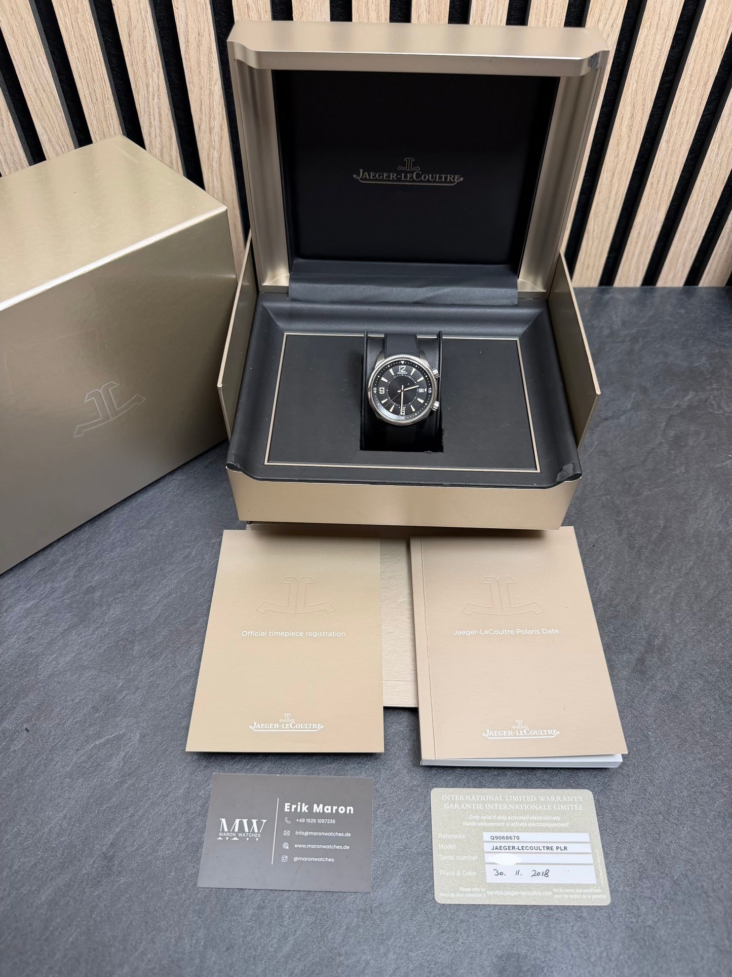 Jaeger LeCoultre Polaris Date inkl. Revision / 2018 / Full Set / Sehr gut