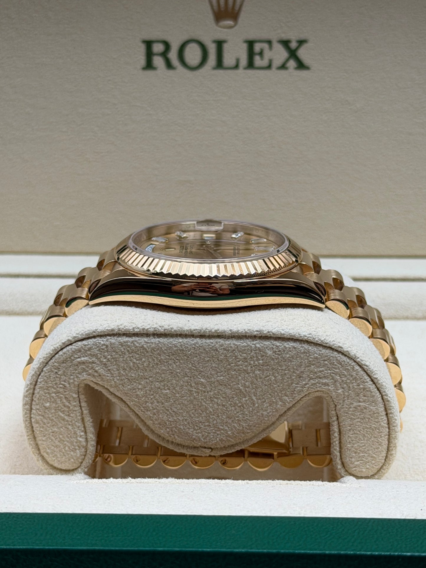 Rolex Day-Date 40 18K Gelbgold Baguette-Zifferblatt / 228238 / Top Zustand