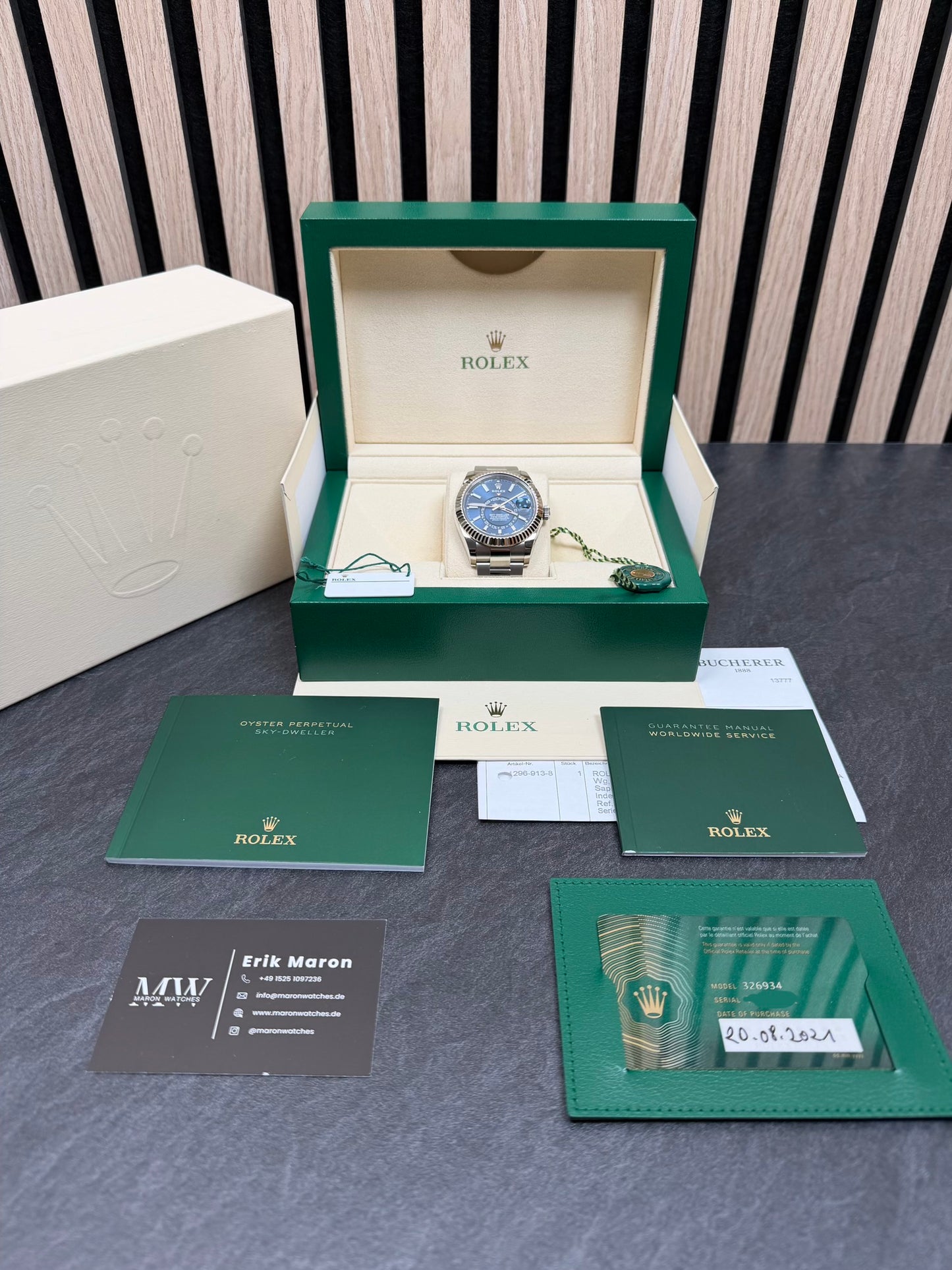 Rolex Sky-Dweller Blau 326934 / 2021 / Full Set / Top Zustand