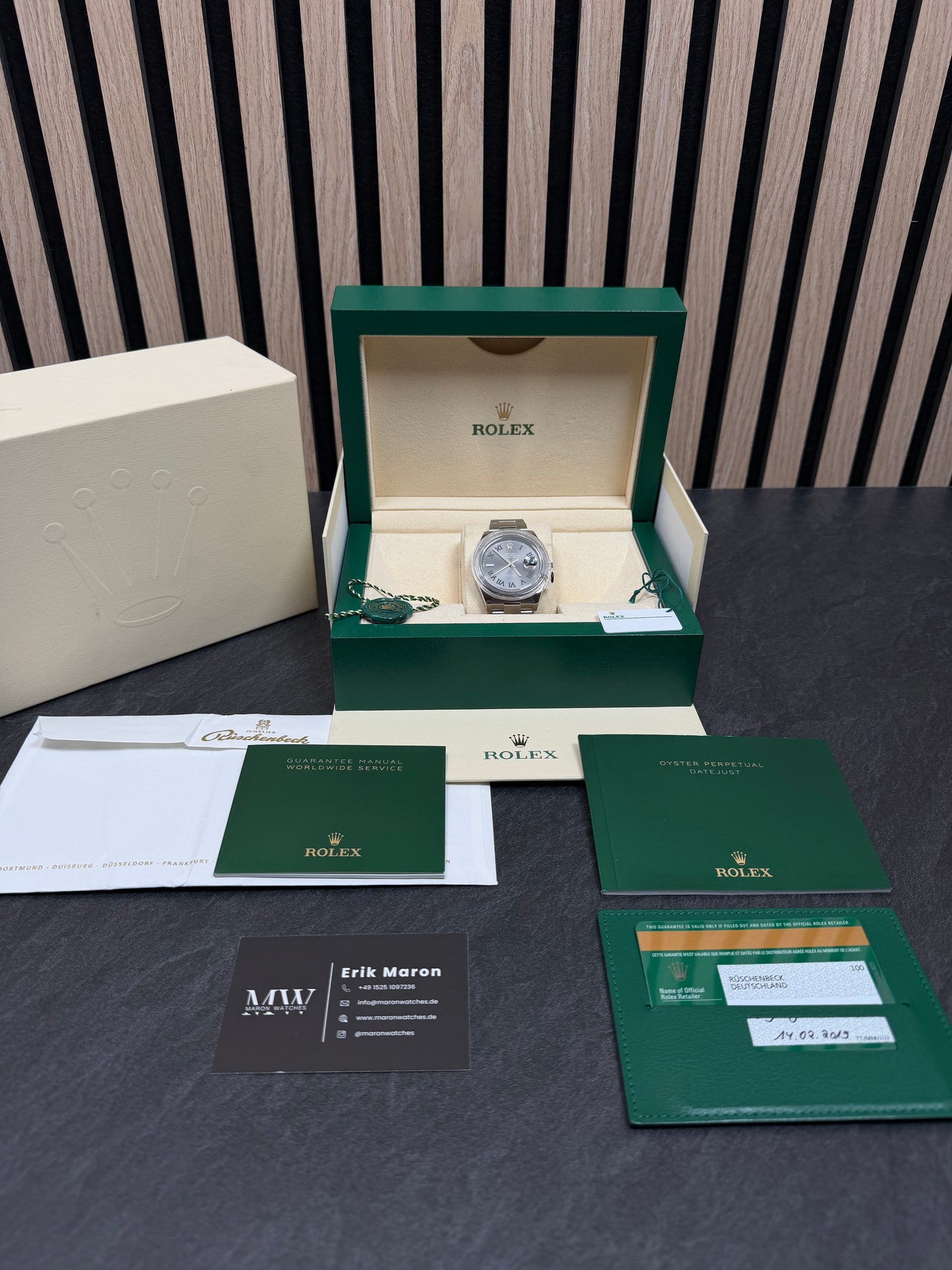 Rolex Datejust 41 126300 Wimbledon / 2019 / Full Set / Neuwertig