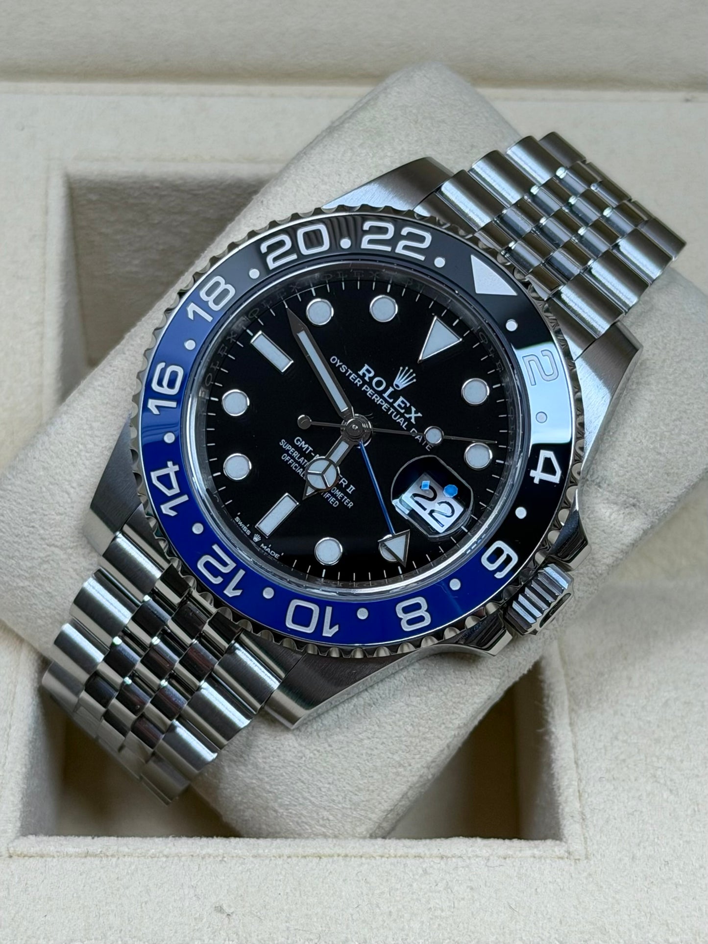 Rolex GMT Master 2 "Batgirl" 126710BLNR / 2019 / Full Set / Top Zustand