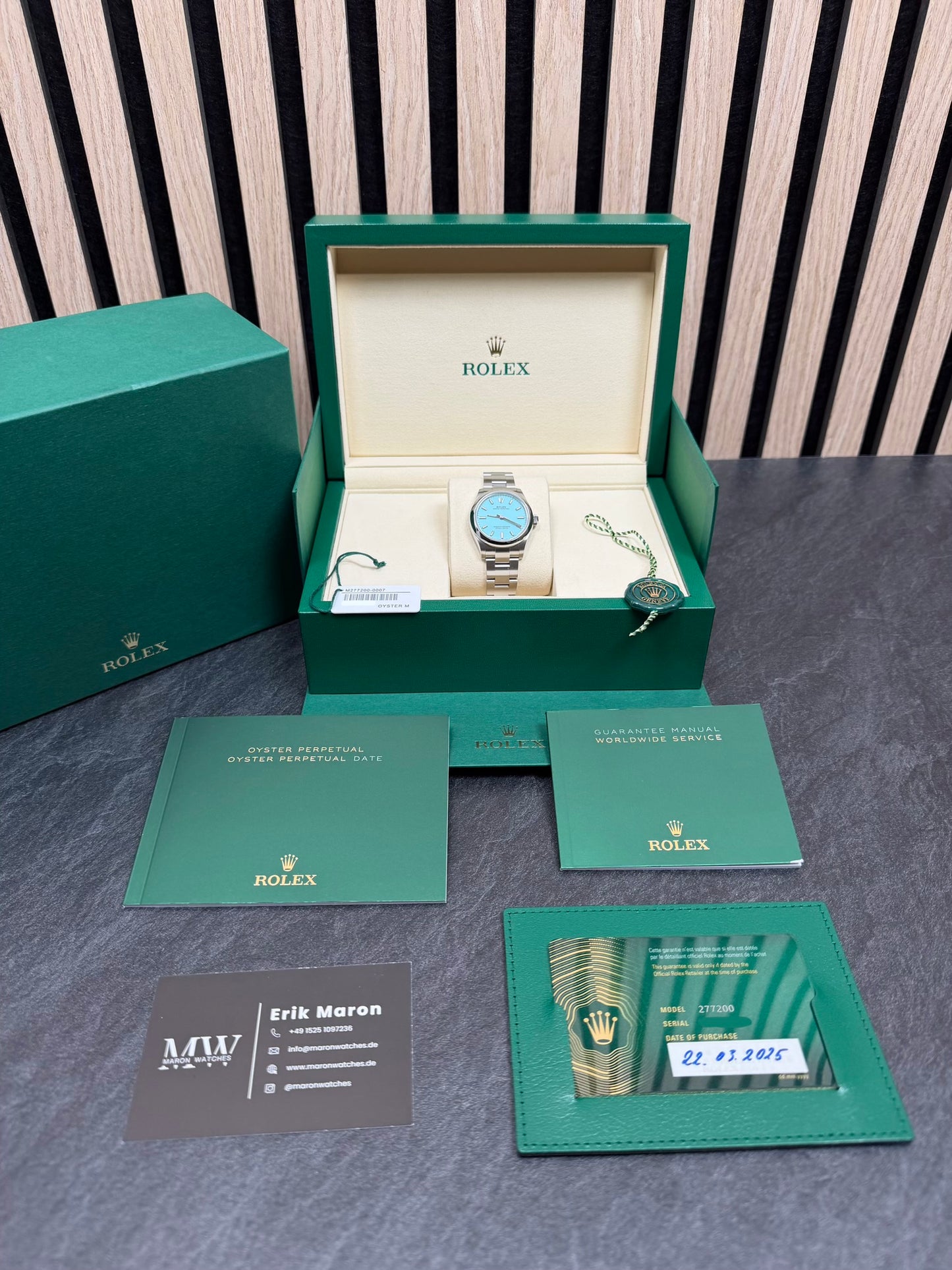 Rolex Oyster Perpetual 31 "Tiffany" 277200 / 2025 / Full Set / Neuwertig