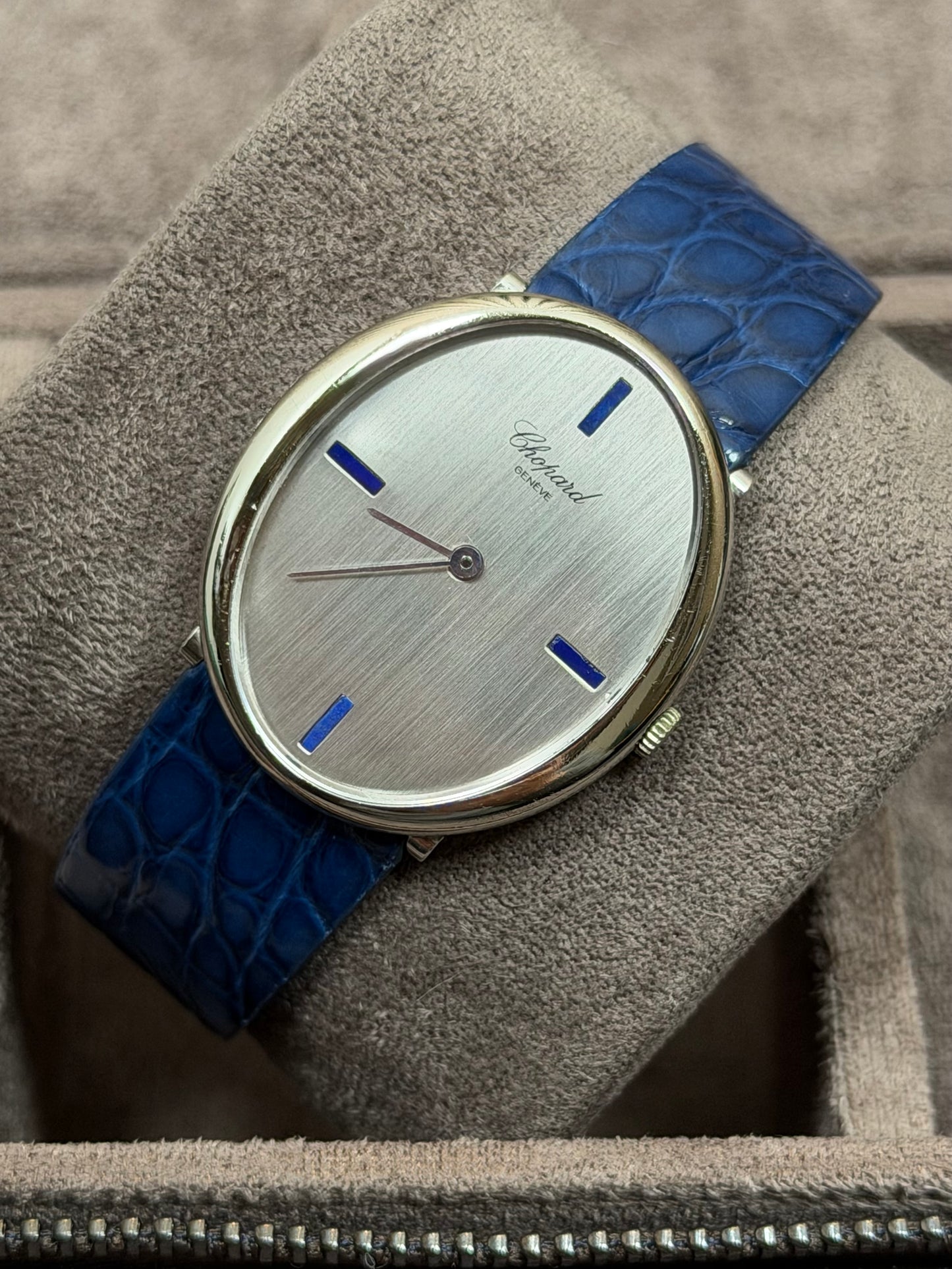 Chopard Genève Ultra Thin 18K Weißgold / Oval / 32 mm / Top Zustand