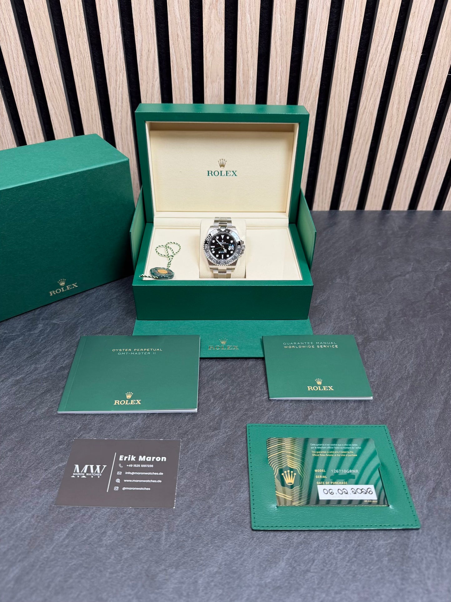 Rolex GMT Master 2 "Bruce Wayne" 126710GRNR / 2026 / Full Set / Neuwertig