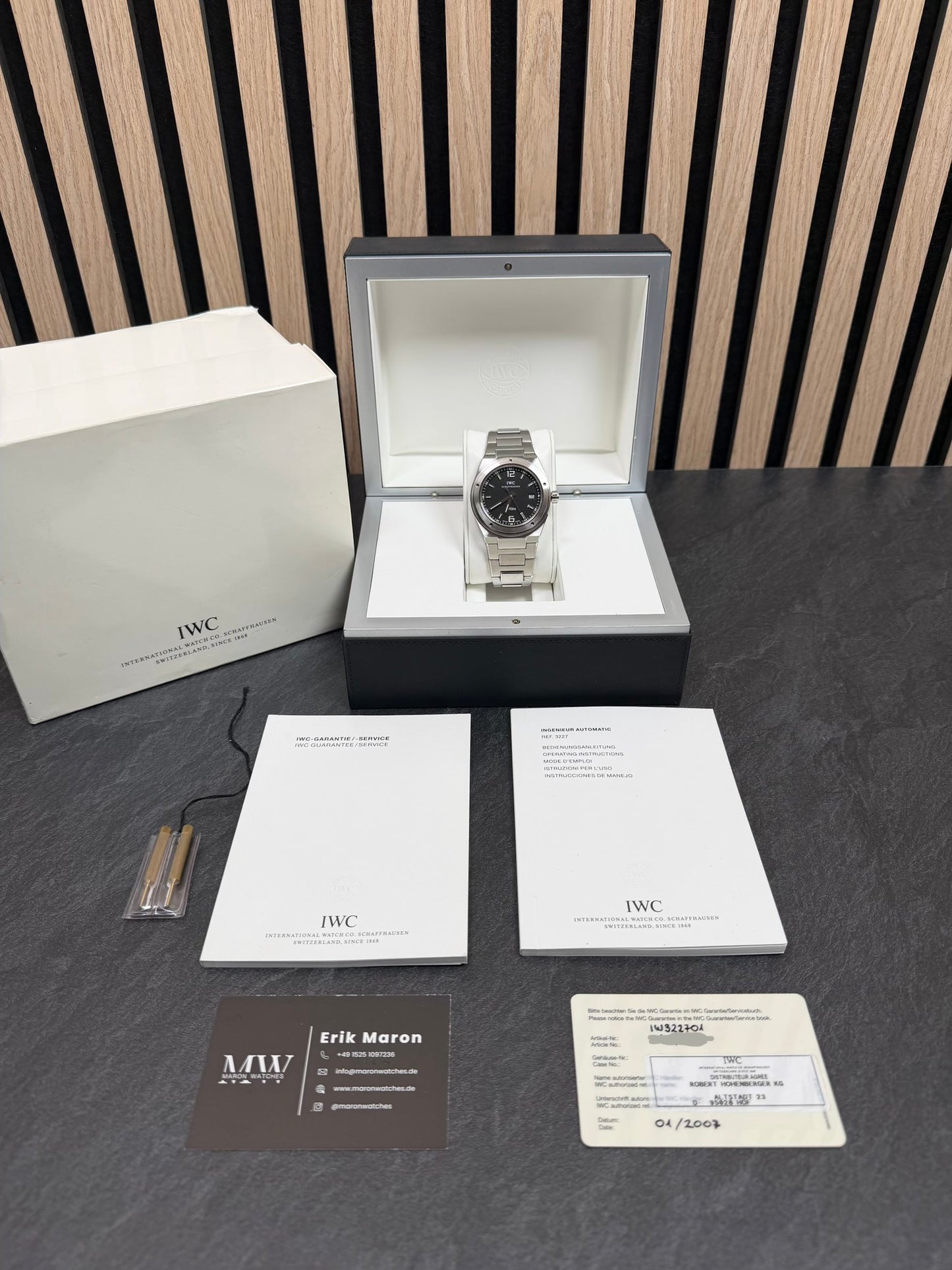 IWC Ingenieur 42mm Schwarz / 2007 / Full Set / Top Zustand