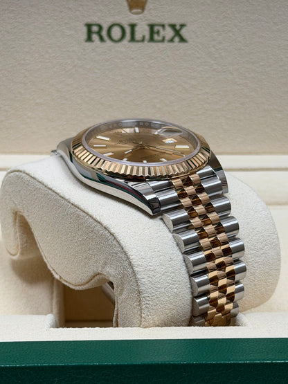Rolex Datejust 41 126333 Gold-Zifferblatt / 2021 / Full Set / Top Zustand
