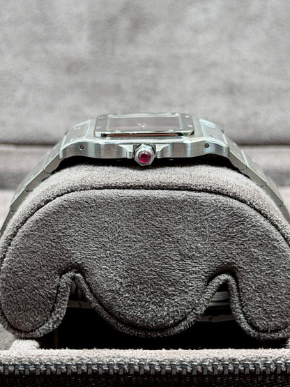 Cartier Santos Carrée Burgundy Dial / 2960 / Service / Sehr gut