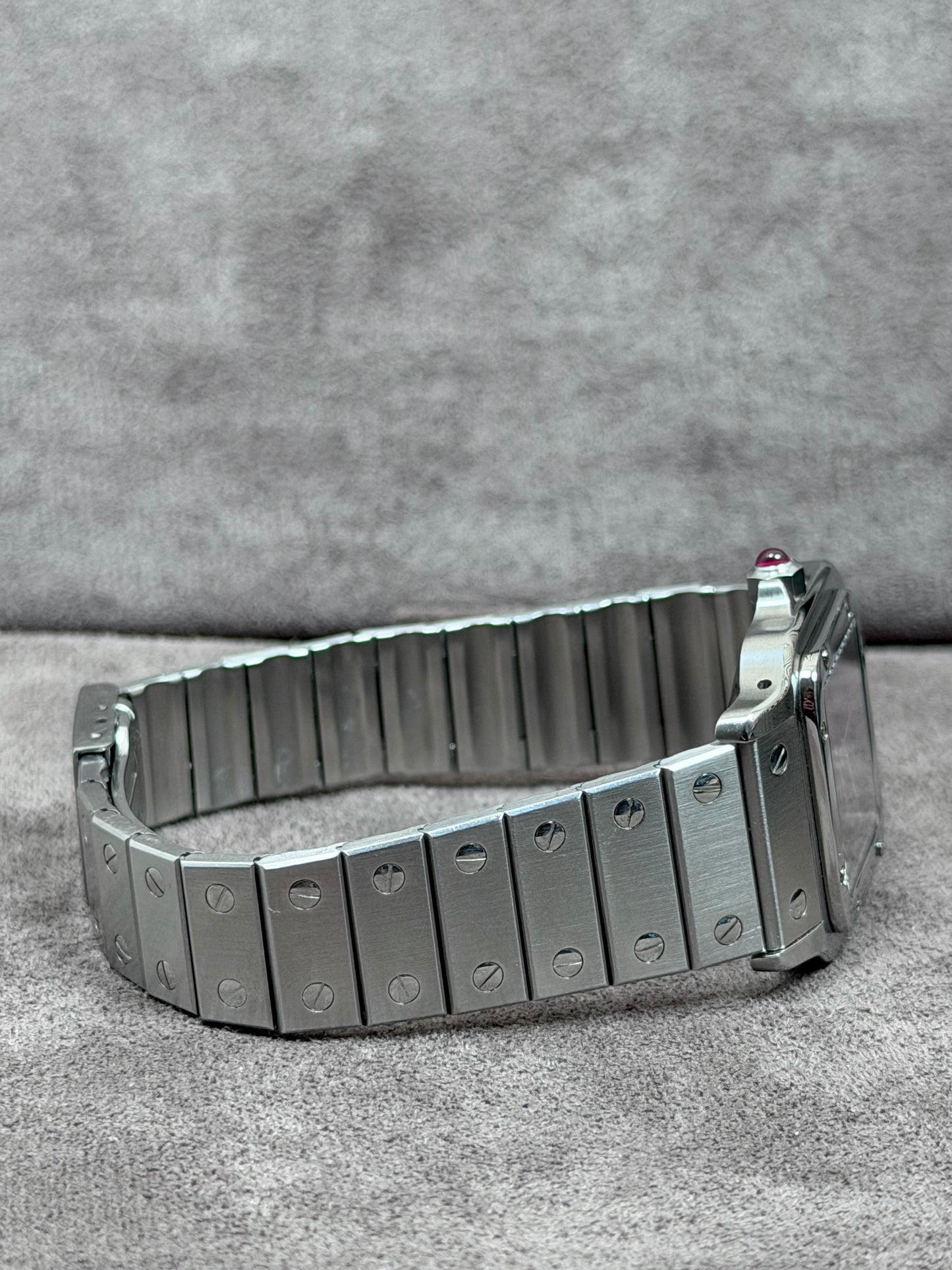 Cartier Santos Carrée Burgundy Dial / 2960 / Service / Sehr gut