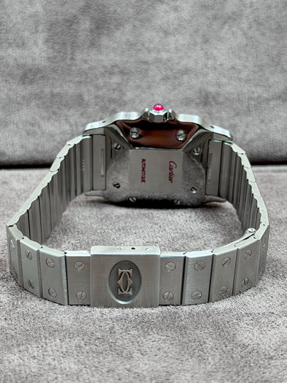 Cartier Santos Carrée Burgundy Dial / 2960 / Service / Sehr gut