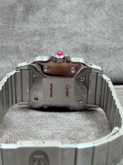 Cartier Santos Carrée Burgundy Dial / 2960 / Service / Sehr gut