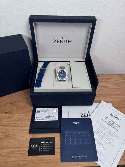 Zenith Defy Skyline Blau 41mm / 2022 / Full Set / Neuwertig