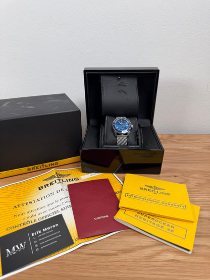 Breitling Superocean Heritage 38mm Blau / 2010 / Full Set / Top Zustand