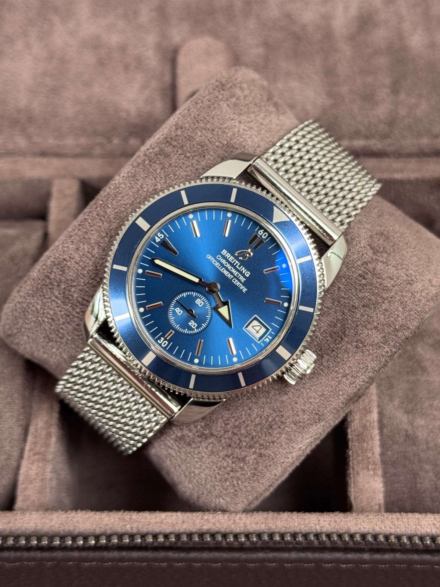 Breitling Superocean Heritage 38mm Blau / 2010 / Full Set / Top Zustand