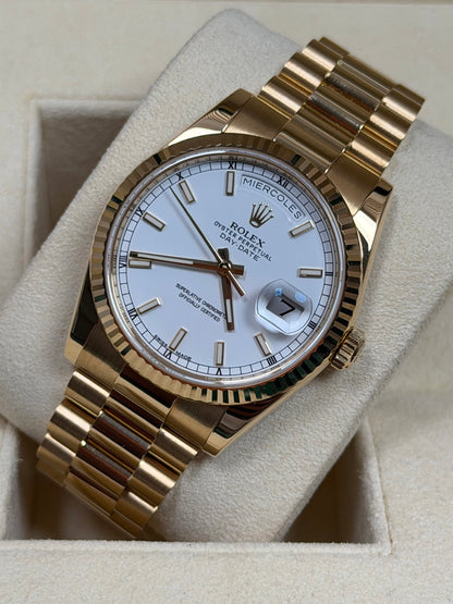 Rolex Day-Date 36 18K Gelbgold / 2015 / Full Set / Top Zustand