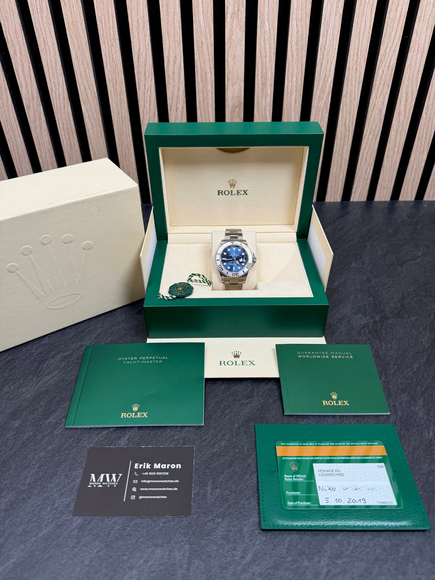 Rolex Yachtmaster 40 Blau / 2019 / Full Set / Top Zustand