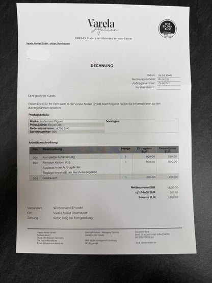Audemars Piguet Royal Oak 14700SA / Service 2026 / 1992 / Top Zustand