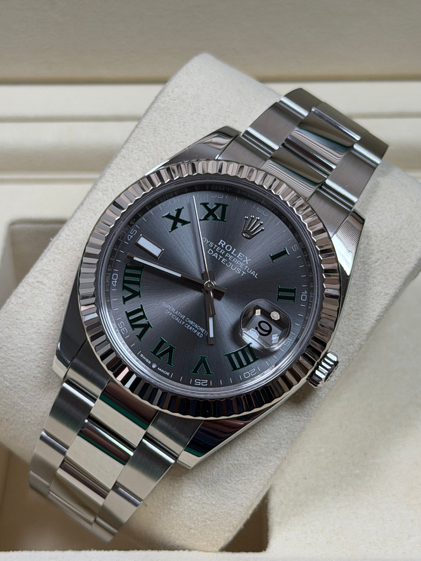Rolex Datejust 41 126334 Wimbledon / 2025 / Full Set / Top Zustand