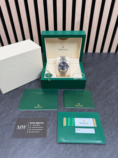 Rolex Datejust 41 126300 Rhodium / 2018 / Full Set / Neuwertig