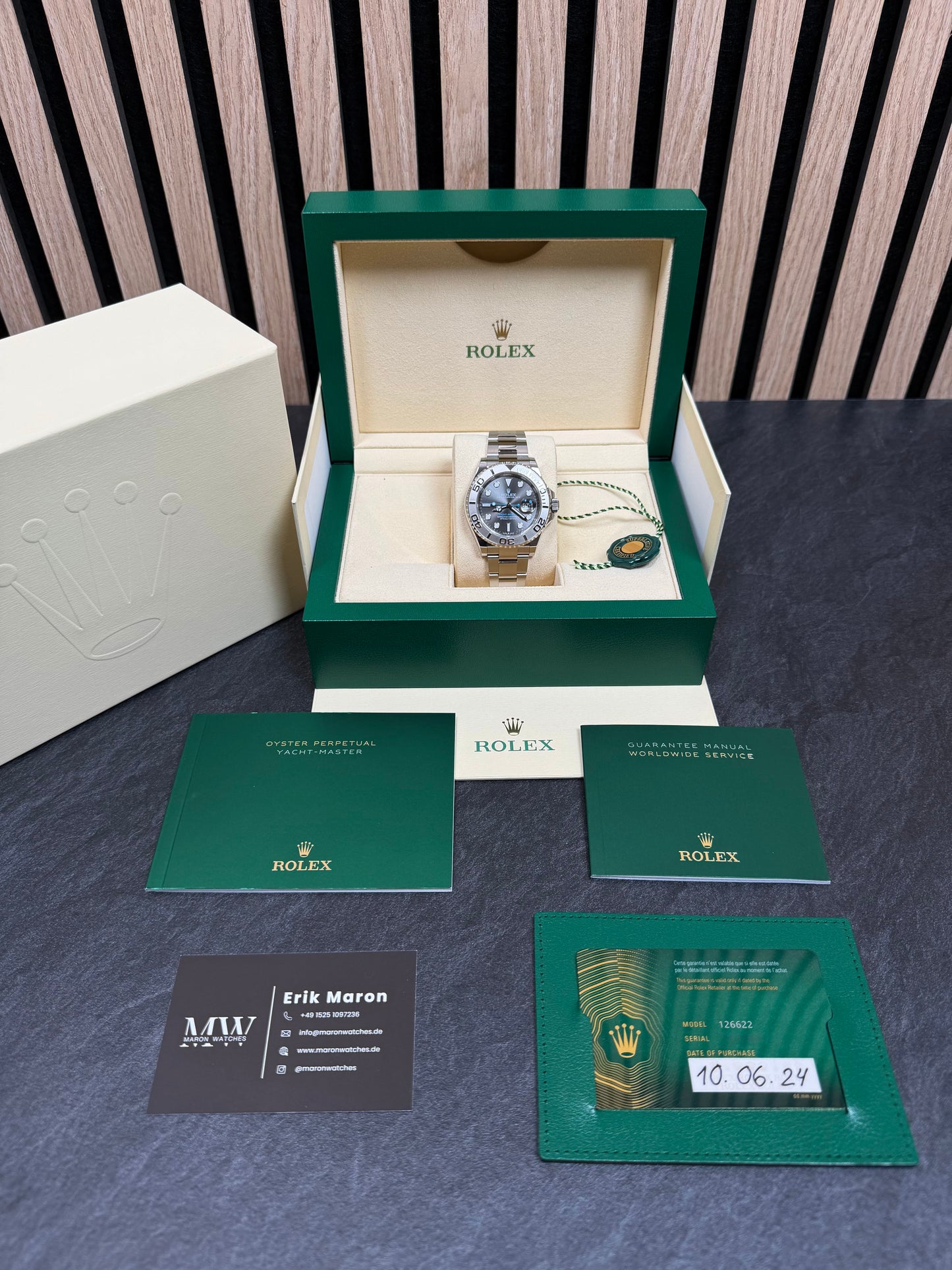 Rolex Yachtmaster 40 Rhodium / 2024 / Full Set / Top Zustand