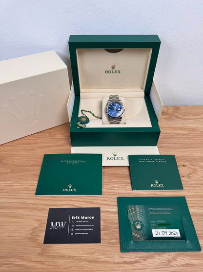 Rolex Datejust 41 126334 Blau / 2021 / Full Set / Neuwertig