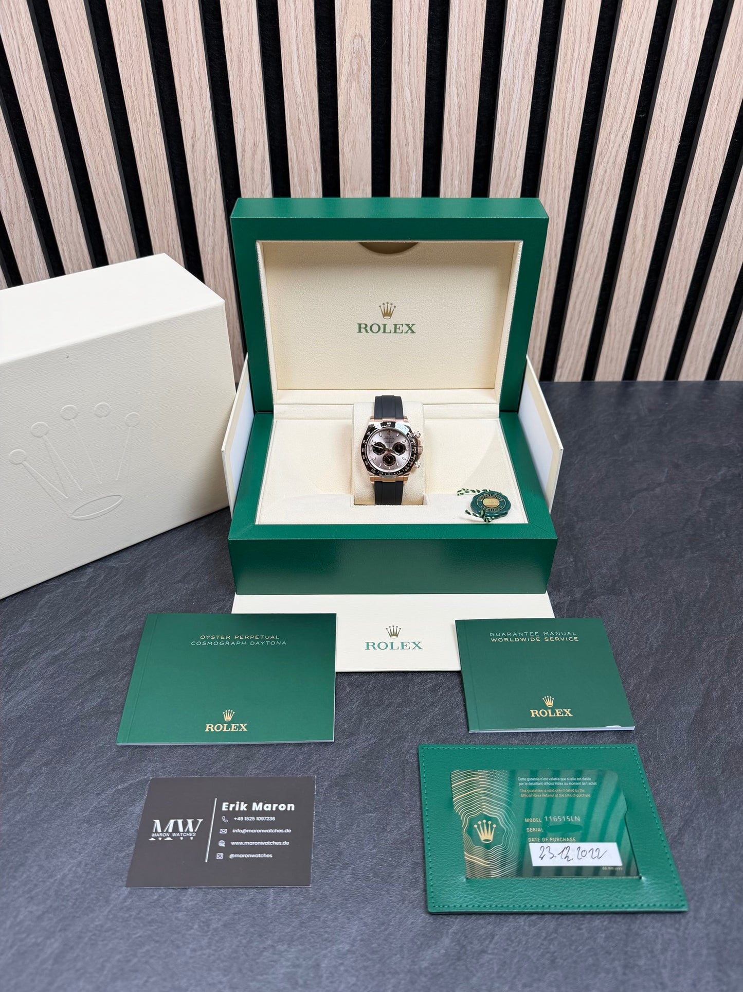 Rolex Daytona Oysterflex Roségold 116515LN / 2022 / Full Set / Top Zustand
