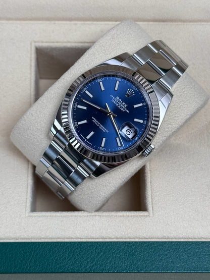 Rolex Datejust 41 126334 Blau / 2021 / Full Set / Neuwertig