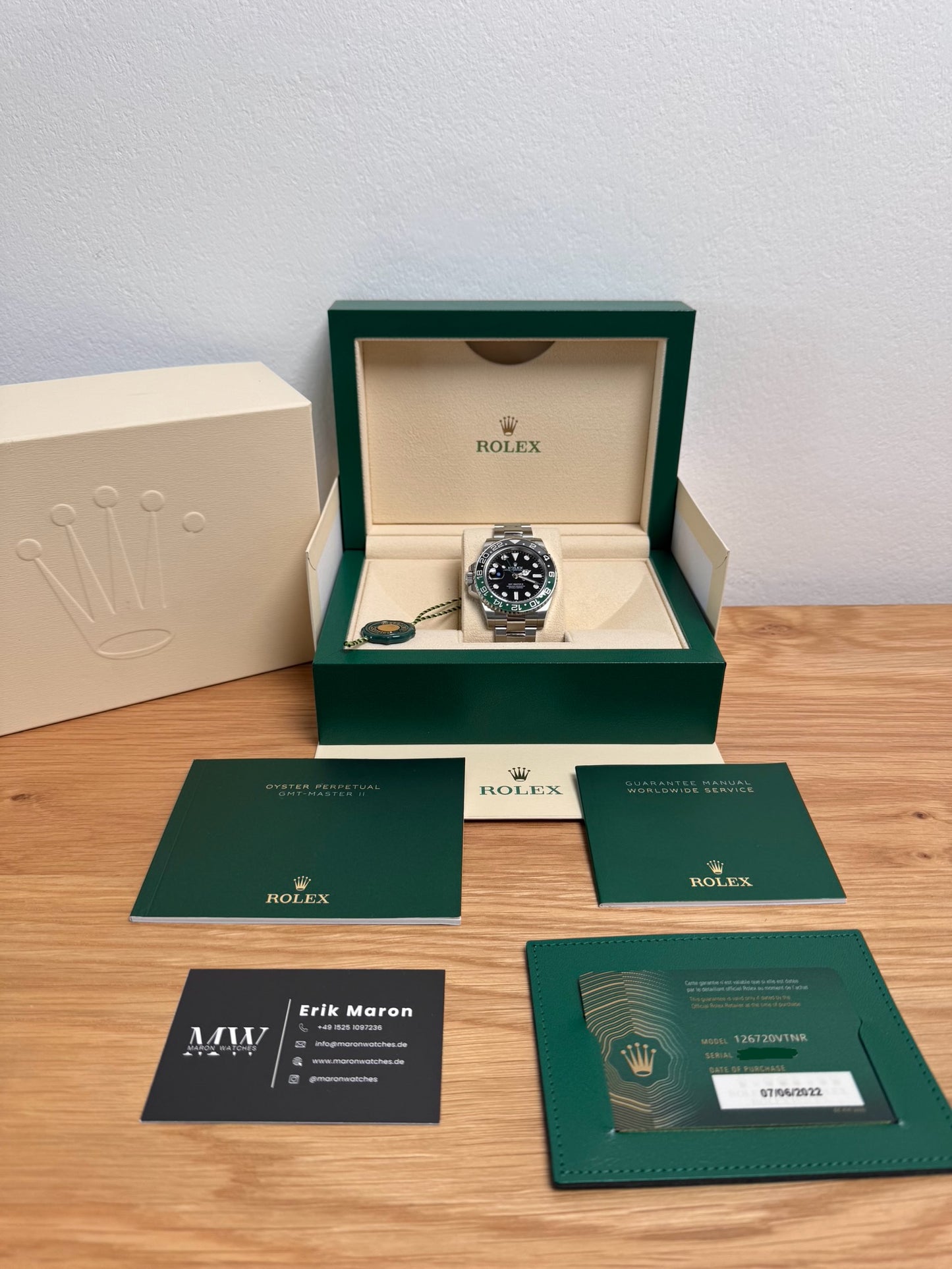 Rolex GMT Master 2 "Sprite" 126720VTNR / 2022 / Full Set / Neuwertig