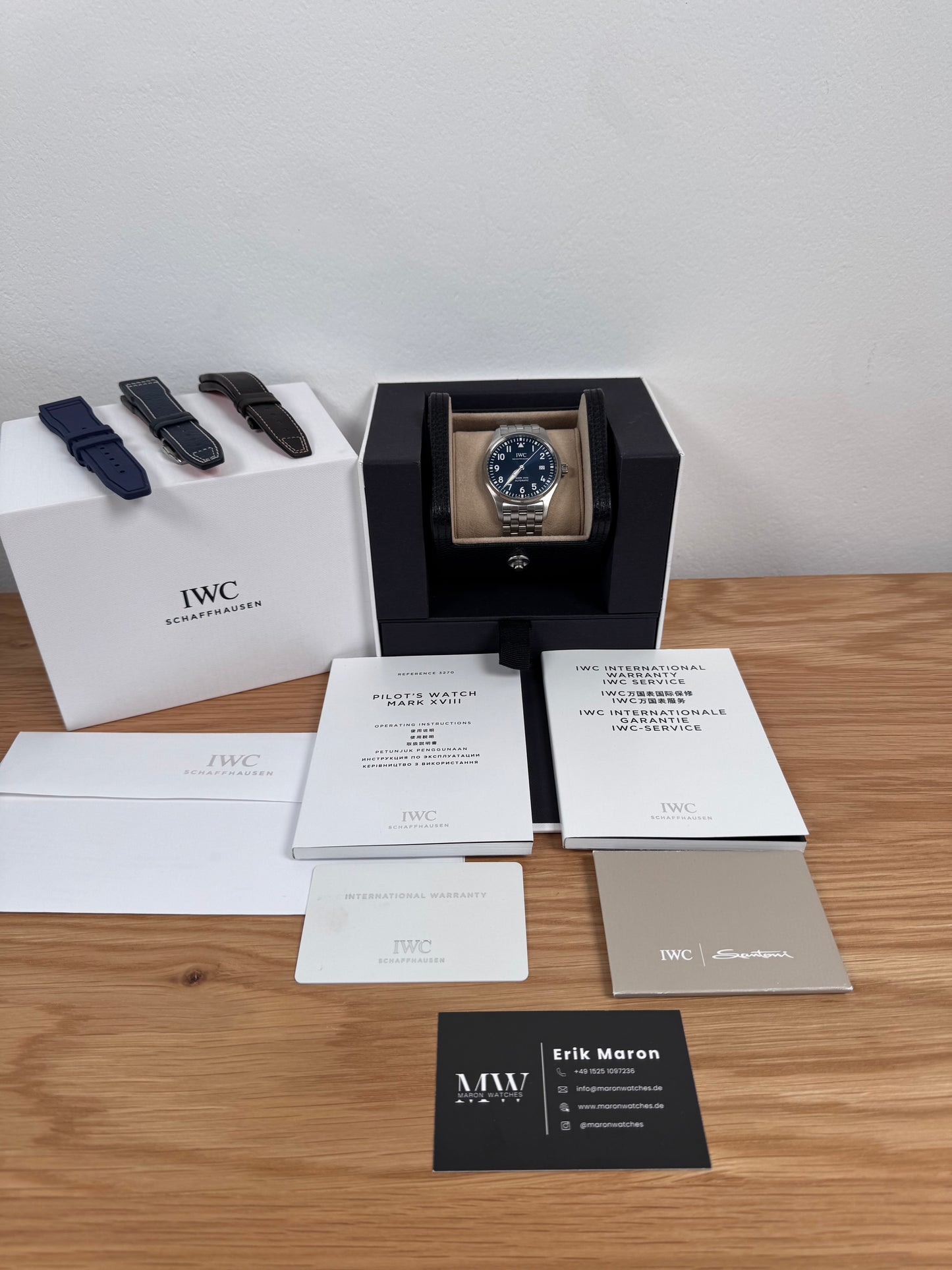 IWC Fliegeruhr Mark XVIII IW327004 Blau / 2017 / Full Set / Sehr gut