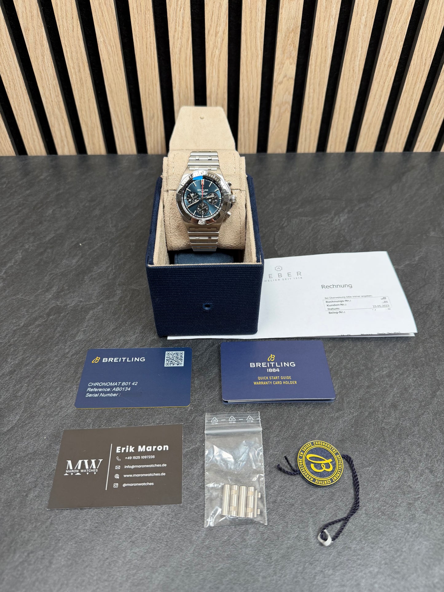 Breitling Chronomat B01 42 Blau / 2023 / Full Set / Top Zustand
