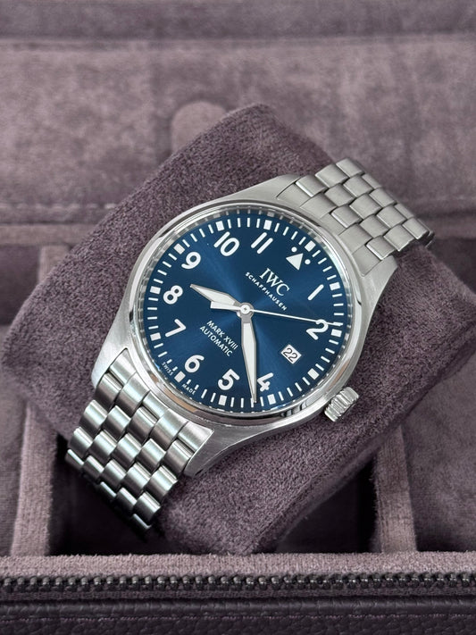 IWC Fliegeruhr Mark XVIII IW327004 Blau / 2017 / Full Set / Sehr gut