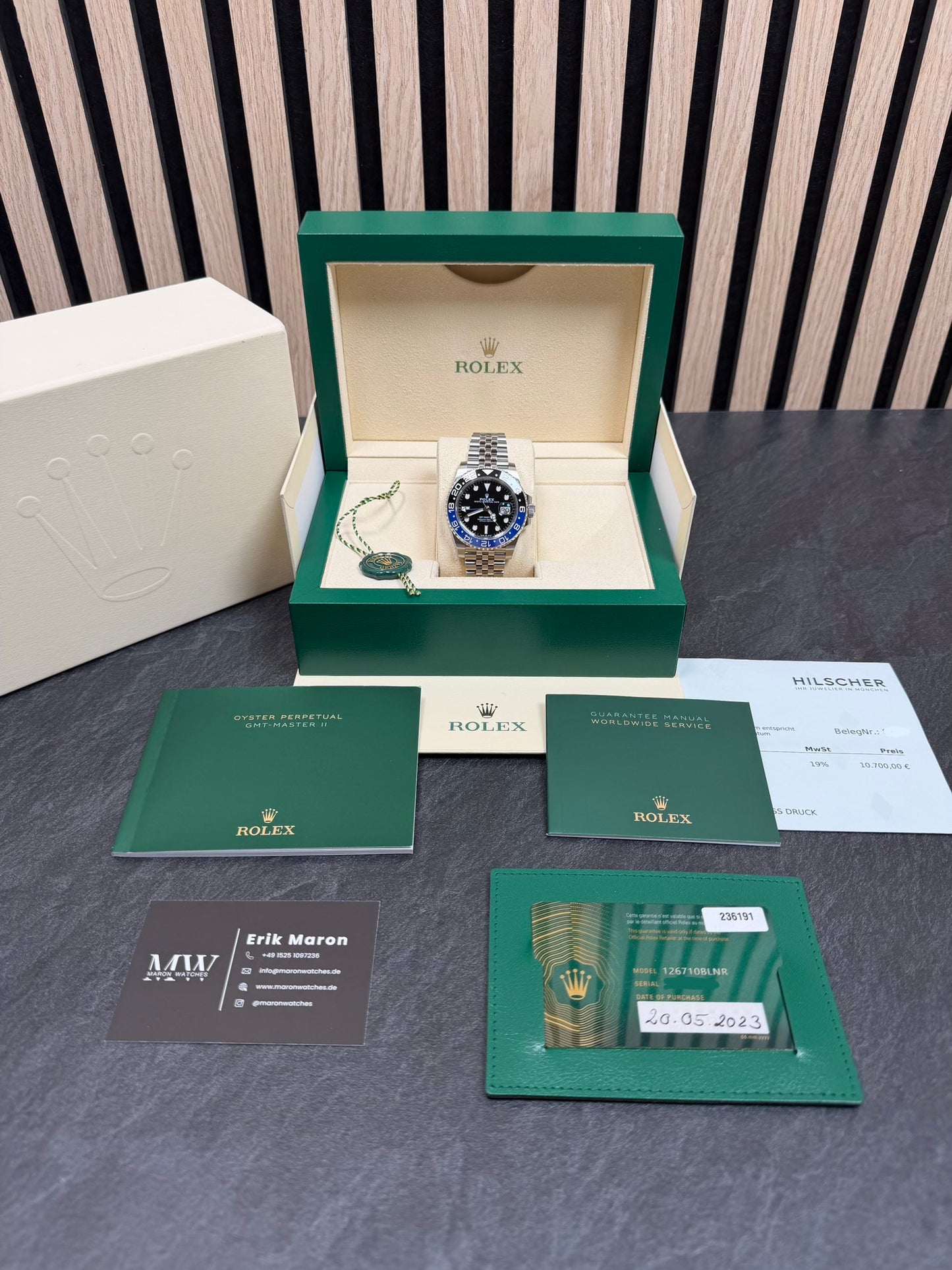 Rolex GMT Master 2 "Batgirl" 126710BLNR / 2023 / Full Set / Top Zustand