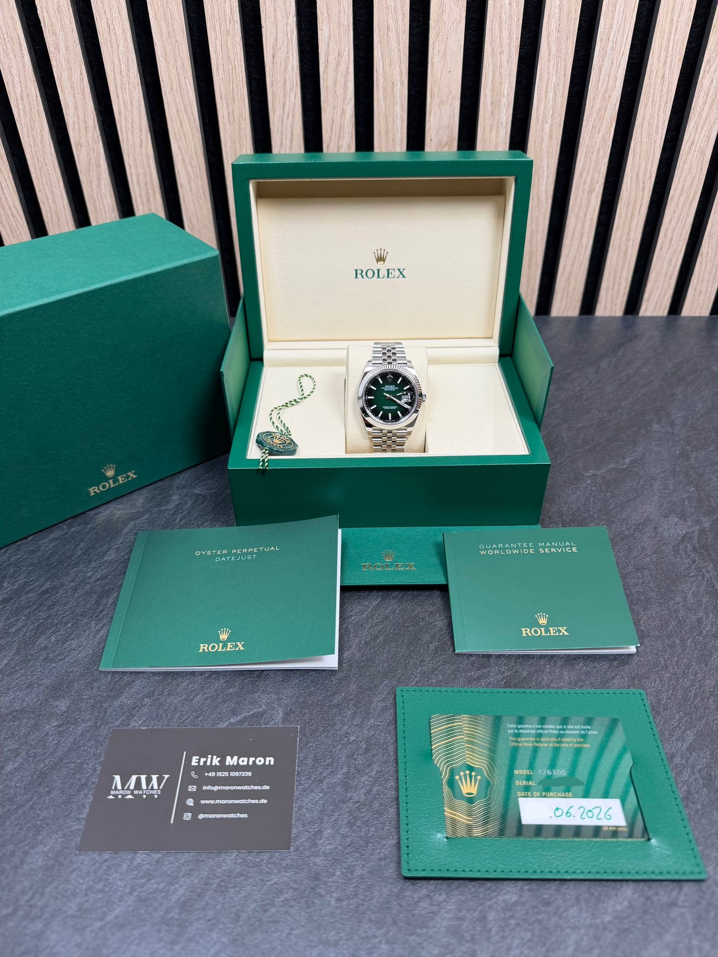 Rolex Datejust 41 126300 Grün Ombré/ 2026 / Full Set / Ungetragen