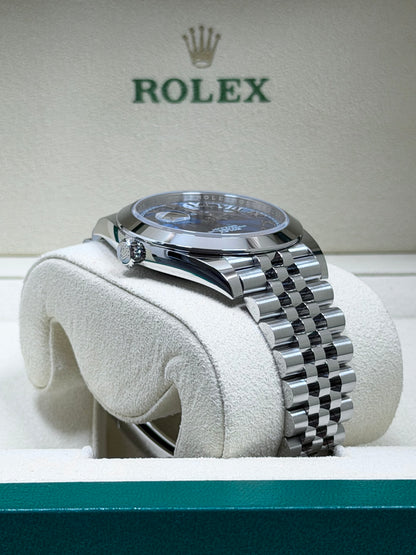 Rolex Datejust 41 126300 Azzurro-Blau / 2021 / Full Set / Sehr gut