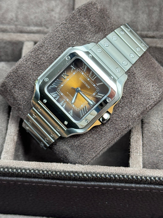 Cartier Santos Medium Braun / 2024 / Full Set / Top Zustand