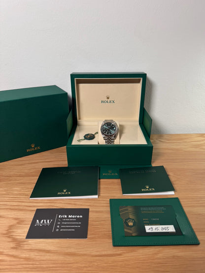 Rolex Datejust 41 126334 Mint Green / 2025 / Full Set / Neuwertig