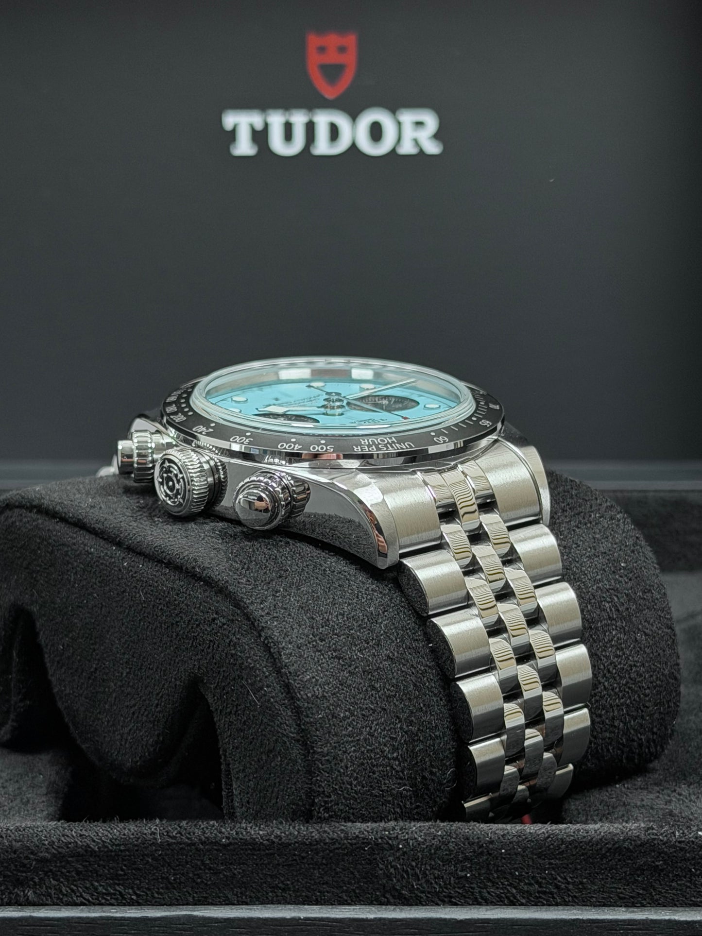 Tudor Black Bay Chrono Flamingo Blue / 2025 / Full Set / Neuwertig
