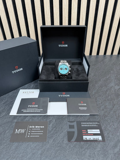 Tudor Black Bay Chrono Flamingo Blue / 2025 / Full Set / Neuwertig