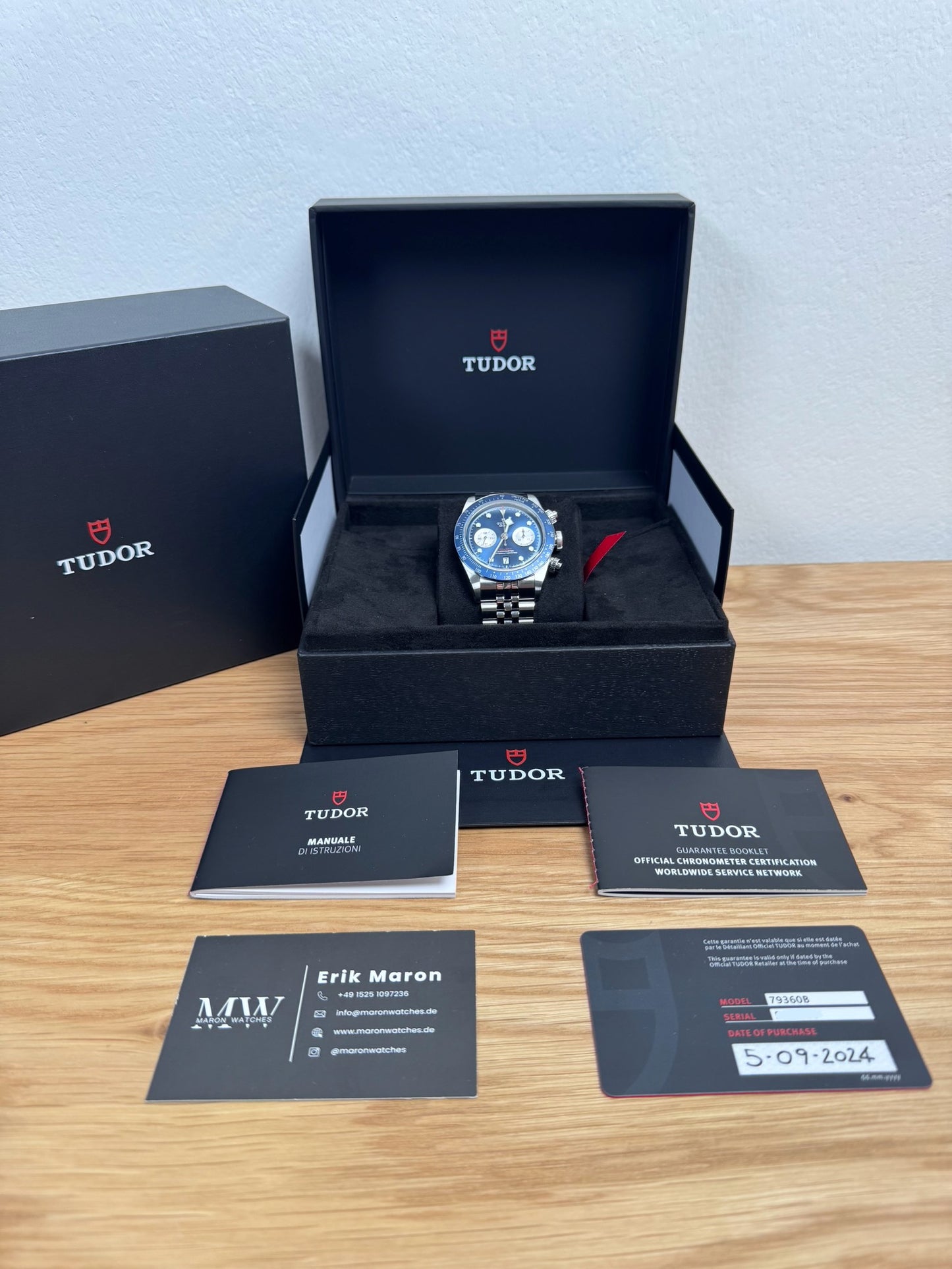 Tudor Black Bay Chrono Blau M79360B / 2024 / Full Set / Top Zustand