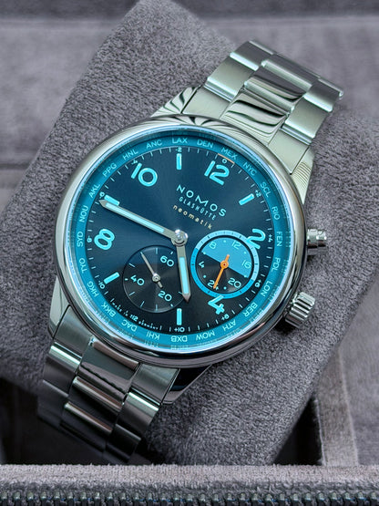 NOMOS Glashütte Club Neomatik Worldtime / 2025 / Full Set / Top Zustand