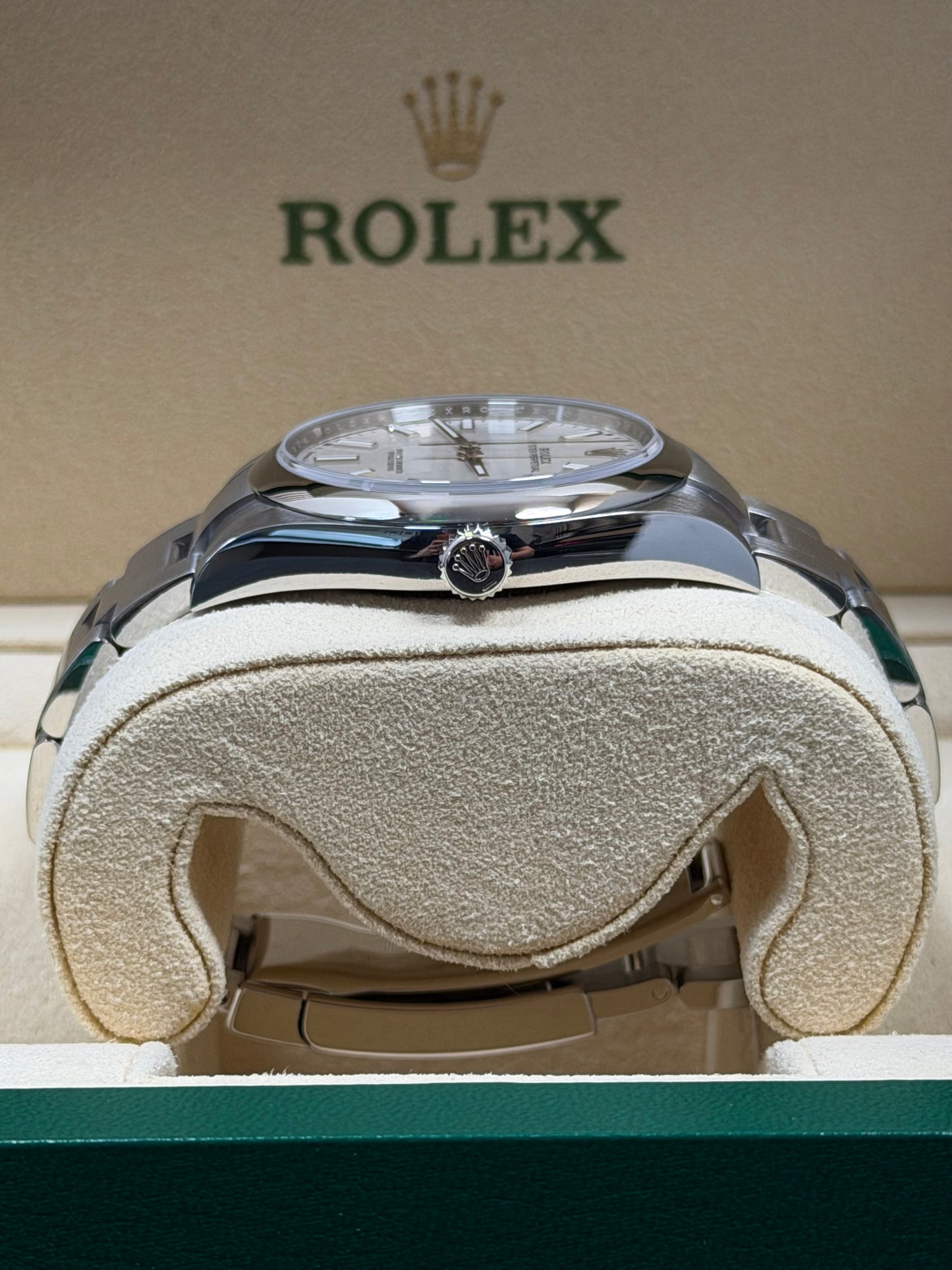 Rolex Oyster Perpetual 39 Weiß / 2017 / Full Set / Top Zustand
