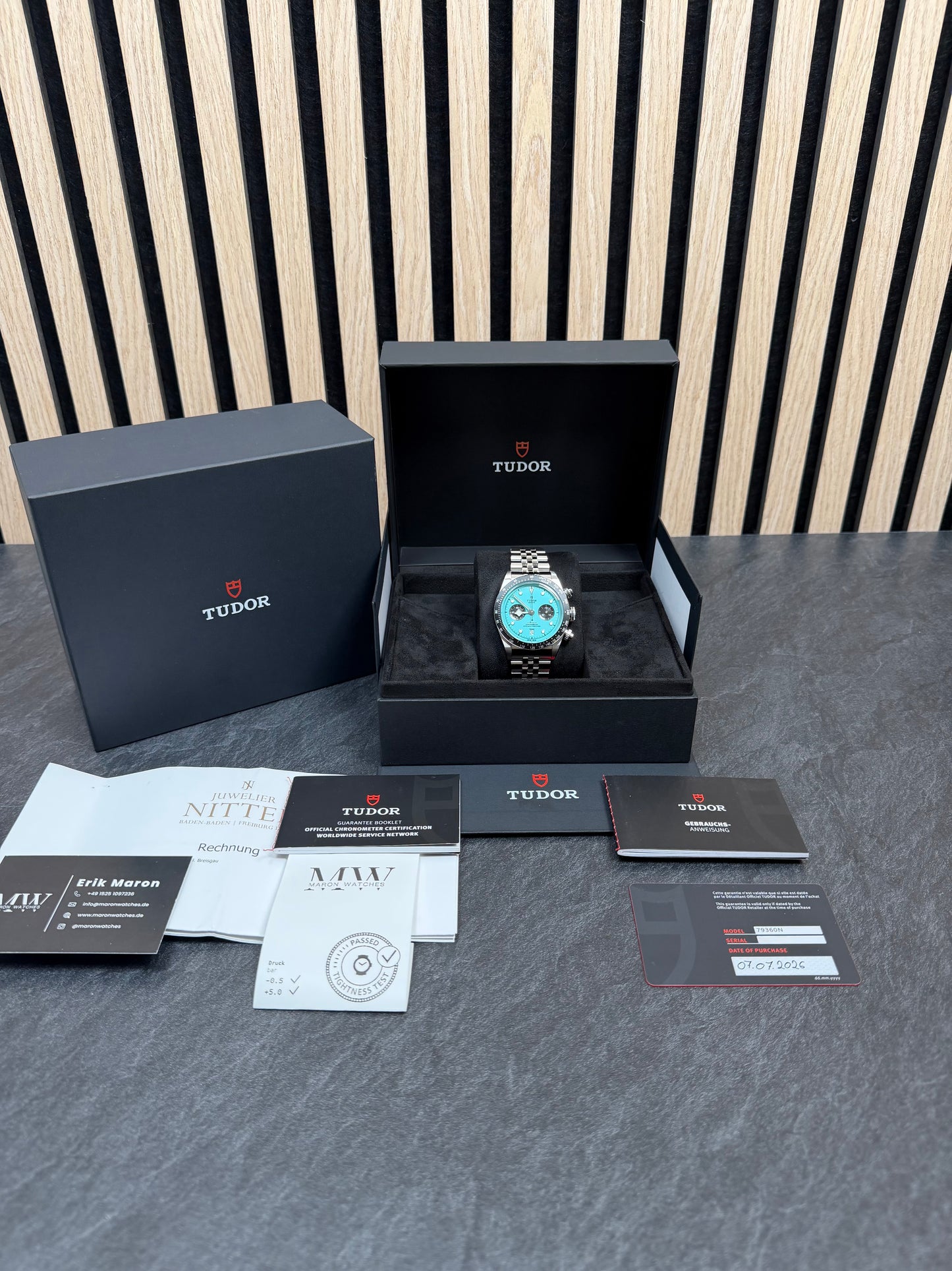 Tudor Black Bay Chrono Flamingo Blue / 2026 / Full Set / Ungetragen
