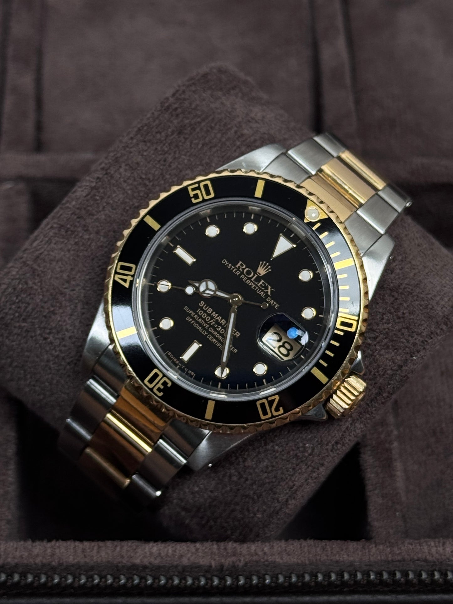 Rolex Submariner Date Bicolor 16613LN / 1990 / Revisionskarte / Sehr gut