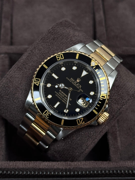 Rolex Submariner Date Bicolor 16613LN / 1990 / Revisionskarte / Sehr gut